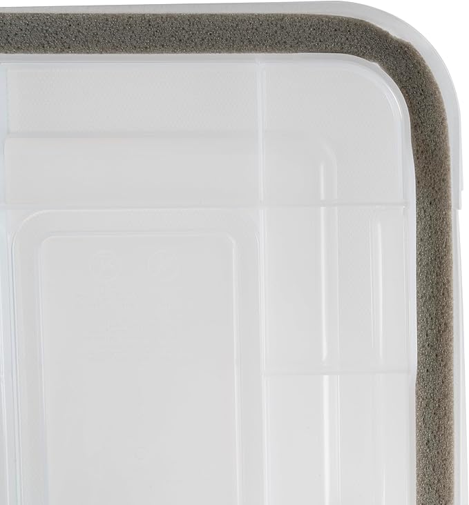 IRIS USA 4" x 6" |Made in USA| WeatherPro Photo Storage Box and Picture Containers, 7 Inner Cases for Tasks, Stickers, Ephemera, & Flashcards - Clear