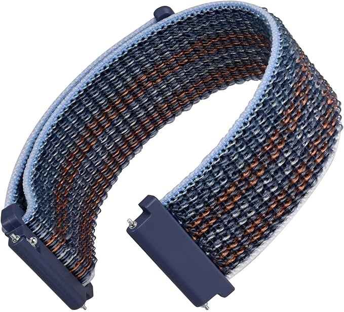 WOCCI 22mm Adjustable Nylon Watch Band, Quick Release Sport Loop Strap (Storm)