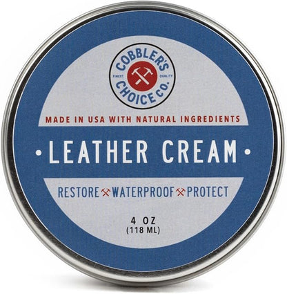 Cobbler's Choice Co. Finest Quality All Natural Leather Cream - Made with Triple Filtered BeesWax