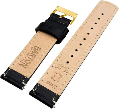 BARTON WATCH BANDS - Top Grain Leather Watch Bands Compatible with Apple Watch Models - 1, 2, 3, 4, 5, 6, 7, 8, 9, 10, SE, Ultra & Ultra 2
