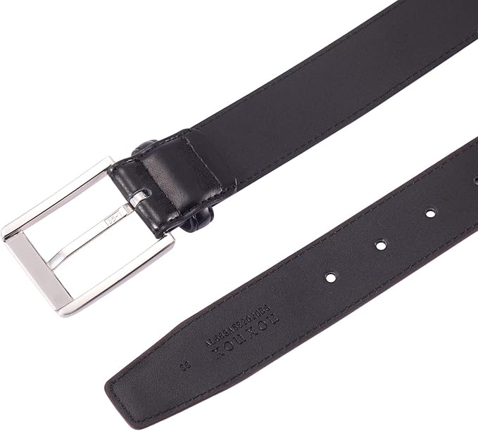 XOUXOU Men's Casual Leather Jeans Belts Classic Work Business Dress Belt with Prong Buckle for Men