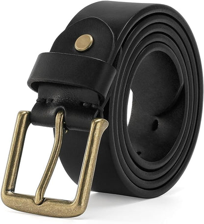 Thicken Full Grain Leather Mens Belt Heavy Duty Mens Work Belt Mens Belt High Hardness Buckle Packed In Gift Box