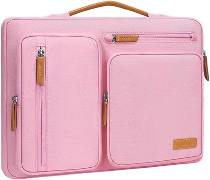 MOSISO 360 Protective Laptop Case 16 inch, 15-15.6 inch Laptop Sleeve Compatible with MacBook Pro 16, HP Acer Dell Lenovo ASUS, Side Open Carrying Case with 4 Zipper Pockets&Handle, Pink