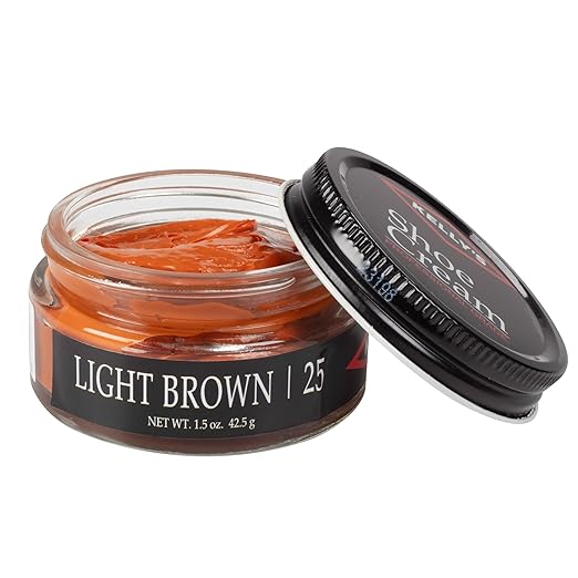 Kelly's Light Brown Shoe Polish 1.5 oz - Professional Leather Shoe Cream