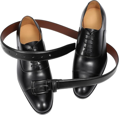 Men's Belt Genuine Leather Belt for Men Dress Casual Golf Jeans Pants 1 3/8"