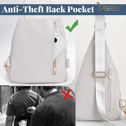 Sling Bag for Women Crossbody Leather Fanny Packs Chest Bag Fashion Sling Backpack Travel JASGOOD