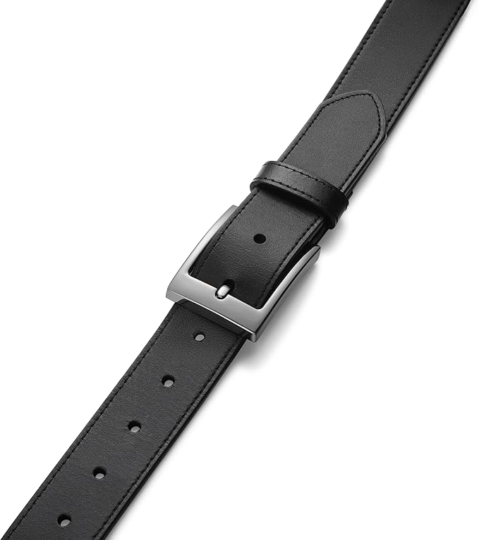 MILORDE Men's Genuine Leather Dress Belt, Handmade, 100% Cow Leather, Fashion & Classic Designs for Work Business and Casual