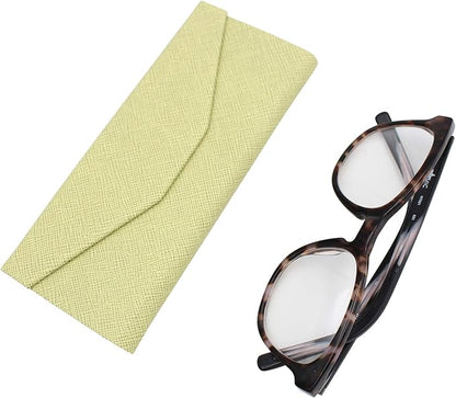 Real Sic Glasses Case for Men and Women - Magnetic Folding Hard Shell Sunglass Holder - Inspired by Solid Color