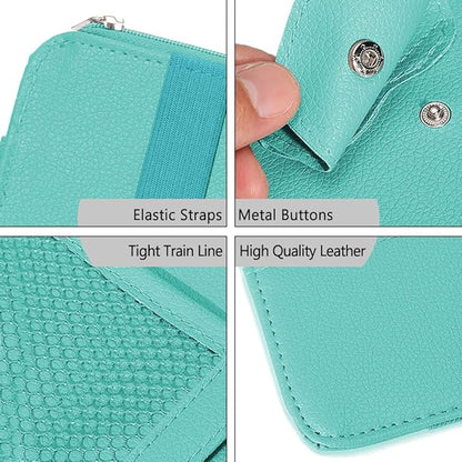 1 Pack Car Sun Visor Organizer, Sunglasses Holder for Car Sun Visor, Auto Interior Accessories Pocket Organizers Can Store for Sunglasses, Documents, Cards, Pen, Drivers License (Blue)