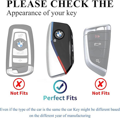 Creativity Advanced soft TPU key Cover Suitable for BMW 2023-2026 New 5 7 Series iX XM IX3 i7 X1 X5 X6 X7 key (Pink Combination)