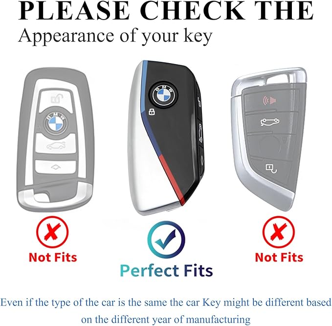 Creativity Advanced soft TPU key Cover Suitable for BMW 2023-2026 New 5 7 Series iX XM IX3 i7 X1 X5 X6 X7 key (Blue Combination)