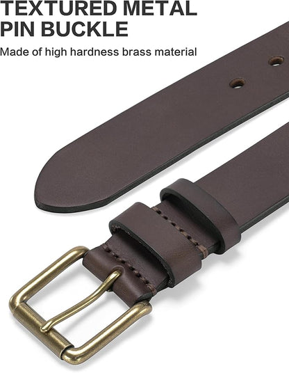 Thicken Full Grain Leather Mens Belt Heavy Duty Mens Work Belt Mens Belt High Hardness Buckle Packed In Gift Box