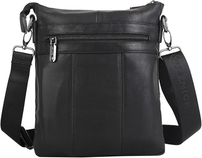 Genuine Leather Messenger Bag, Sling Bag Crossbody Shoulder Bags for Travel Work Business