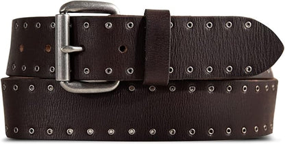 Lucky Brand Men's Jeans Leather Belt| Classic| Casual| Dress| Everyday| American Heritage| Genuine Leather| Metal Buckle