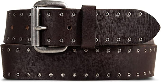 Lucky Brand Men's Jeans Leather Belt| Classic| Casual| Dress| Everyday| American Heritage| Genuine Leather| Metal Buckle