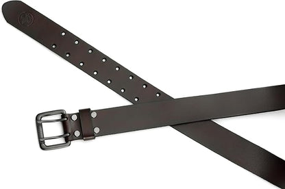 CHAOREN Work Belts for Men Heavy Duty - 1.5" Full Grain Leather Belt Casual - Fully Adjustable, Double Prong