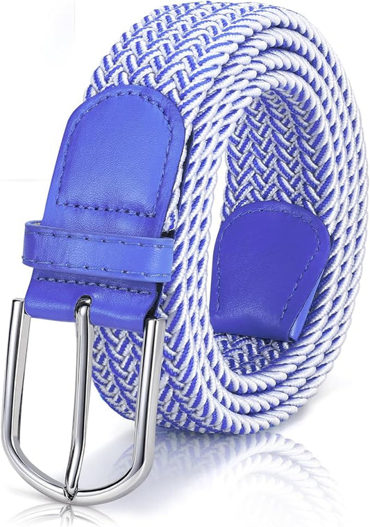 XZQTIVE Braided Belt Stretch Belt for Men and Women Multicolored Woven Golf Belt Elastic Jean Belts