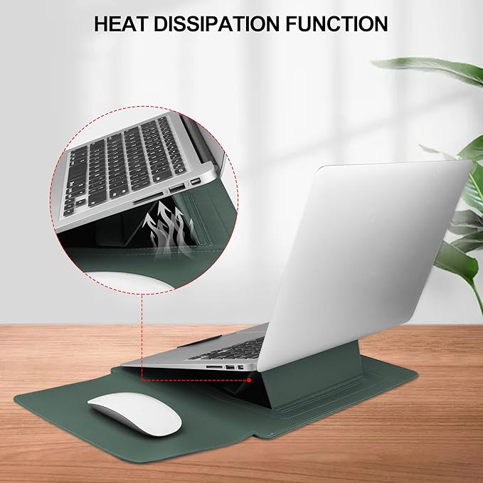 HoYiXi 15.6" Laptop Sleeve-Compatible with MacBook Pro 16/15.4'' MacBook Pro 15, Mac Air 15 - Waterproof Soft 15 16 inch pc case for HP, Dell, 15 inch Laptop Sleeve case,Green