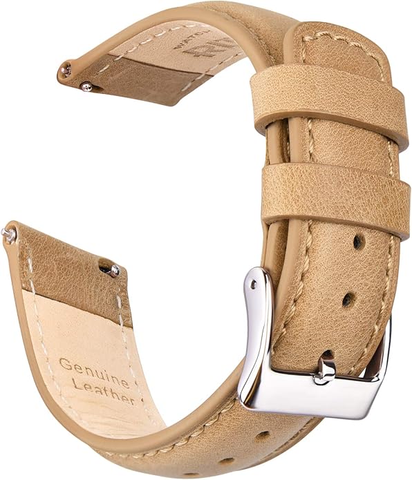 Ritche Christmas Gift Quick Release Leather Watch Bands Genuine Watch Straps for Men Women Top Grain Leather Watch Strap, White Elephant Gifts, Stocking Stuffers for Men, Father's Day gifts