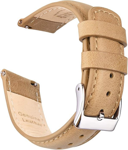 Ritche Christmas Gift Quick Release Leather Watch Bands Genuine Watch Straps for Men Women Top Grain Leather Watch Strap, White Elephant Gifts, Stocking Stuffers for Men, Father's Day gifts