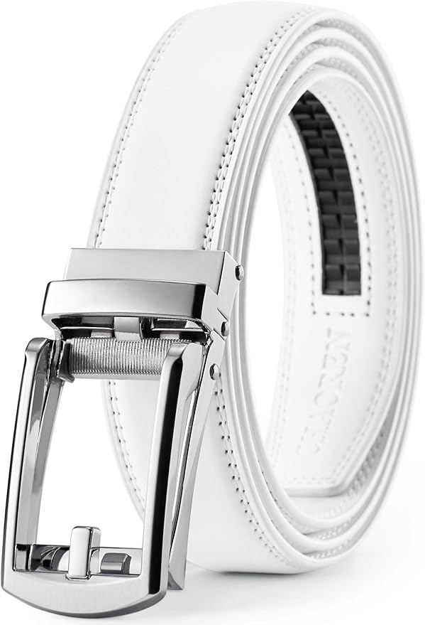 CHAOREN Mens Dress Belt - Ratchet Belt Leather 1 1/4" Comfort Click - Perfect Companion to Mens Dress Shoes