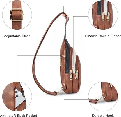 Telena Crossbody Bags for Women Leather Cross Body Sling Bag for Woman Travel