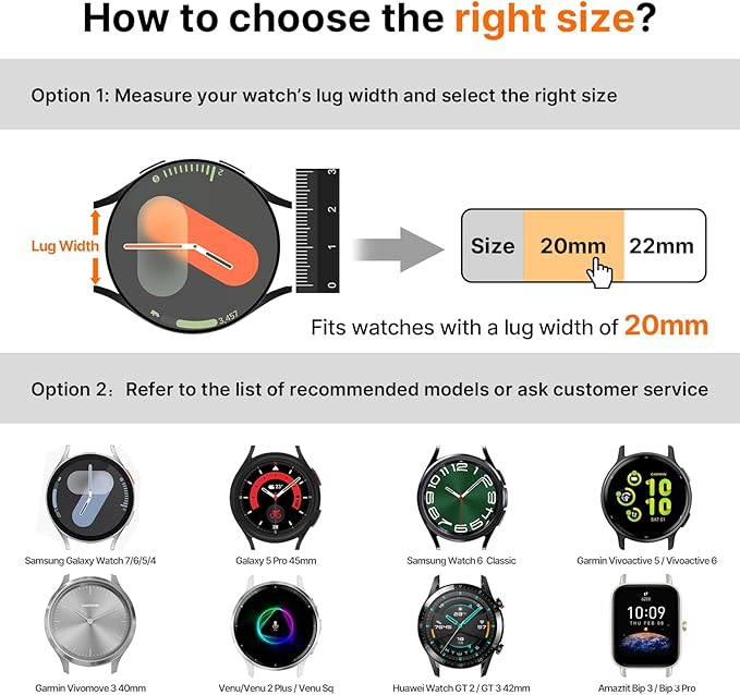 Fullmosa Magnetic Braided Watch Bands - 18mm 20mm 22mm Quick Release Watch Strap, Stretchy Nylon Solo Loop Compatible with Garmin Samsung Galaxy Amazfit for Men Women(20mm, Starlight+Black)