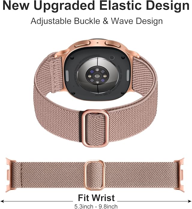 Lerobo Elastic Bands Compatible with Samsung Galaxy Watch 8 7 6 5 4 40mm 44mm/Galaxy Watch 8 Classic 6 4 Classic 43mm 47mm 42mm 46mm/5 Pro Band 45mm/Active 2,3 Pack 20mm Adjustable Nylon Sport Band