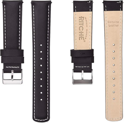 Ritche Christmas Gift Quick Release Leather Watch Bands Genuine Watch Straps for Men Women Top Grain Leather Watch Strap, White Elephant Gifts, Stocking Stuffers for Men, Father's Day gifts