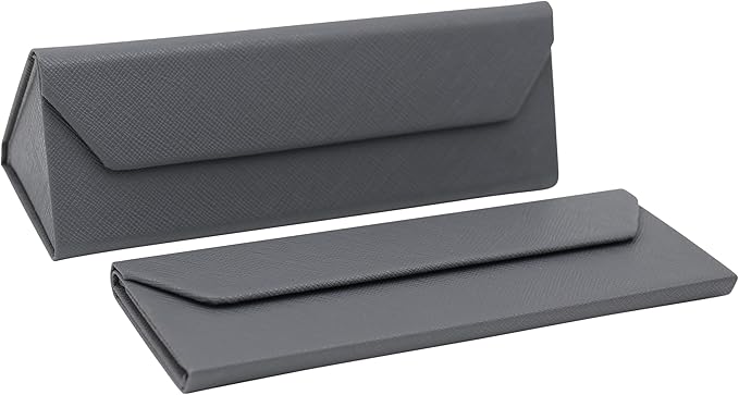 Real Sic Glasses Case for Men and Women - Magnetic Folding Hard Shell Sunglass Holder - Inspired by Solid Color