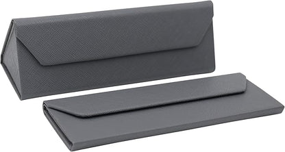 Real Sic Glasses Case for Men and Women - Magnetic Folding Hard Shell Sunglass Holder - Inspired by Solid Color