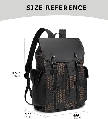 KingTo Laptop Backpack for Men Luxury Anti-Theft Travel Backpack Casual Business Waterproofing Computer Bag (B-Brown)