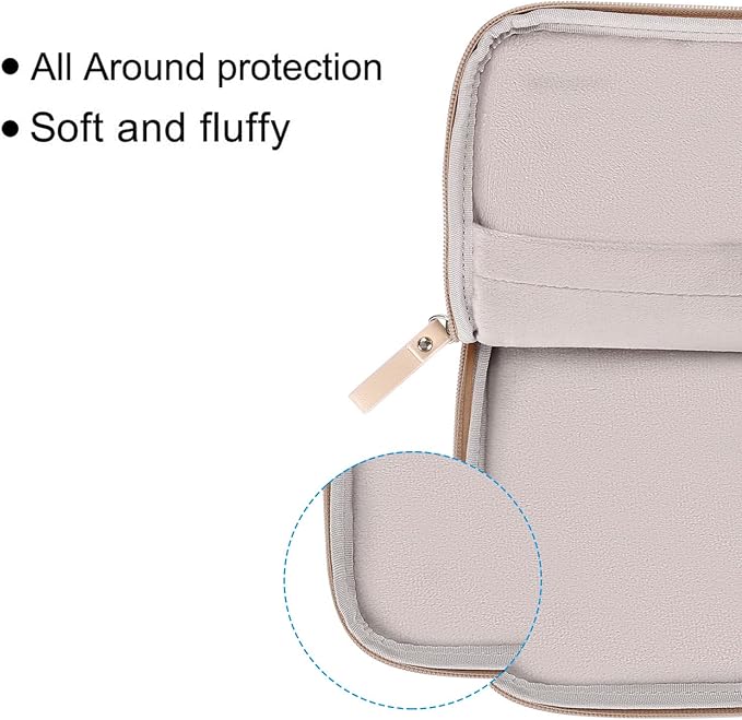 MOSISO Laptop Sleeve Bag 13 inch Compatible with MacBook Neo 13 A18/Air 13.6 inch 2026-2022 M4 M3 M2/Air 13 inch 2022-2018 M1/Pro 13 2026-2016 M2 M1, PU Leather Padded Bag Waterproof Case, Apricot
