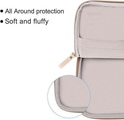 MOSISO Laptop Sleeve Bag 13 inch Compatible with MacBook Neo 13 A18/Air 13.6 inch 2026-2022 M4 M3 M2/Air 13 inch 2022-2018 M1/Pro 13 2026-2016 M2 M1, PU Leather Padded Bag Waterproof Case, Apricot