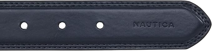 Nautica Men's Dress Leather Belt for Suits and Pants | Classic | Business | Fashion | Adjustable | Metal Buckle