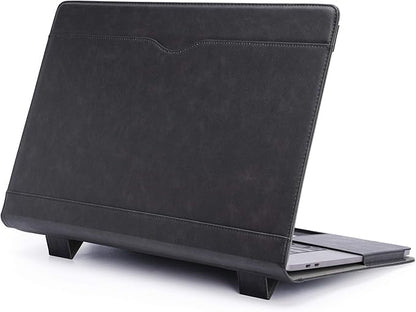 TYTX Laptop Case for MacBook Pro 16 Inch Leather Case 2021-2026 M5 A3428 A3429 M4 A3403 A3186 M3 A2991 M2 A2780 M1 A2485 Protective Folio Book Cover with Vents and Stand Function, Black