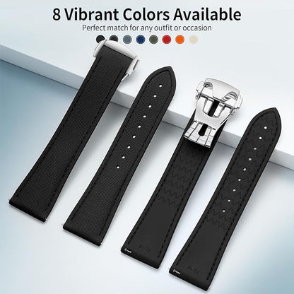 ULLCHRO Watch Strap Watch Band 20mm 22mm Man Waterproof Quick Release Bands Sport Replacement Strap Soft FKM Rubber Watchband