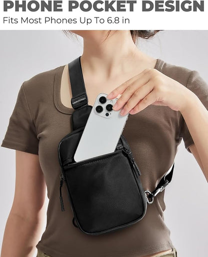 CHOLISS Small Sling Bag for Women and Men, Crossbody Bags Trendy Fanny Packs Chest Bag with Extended Strap