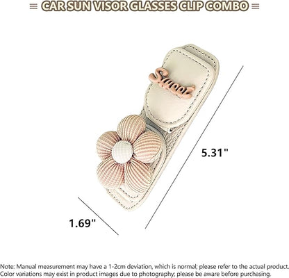 Car Sunglasses Holder Eyeglass Clip with Sun Visor Storage for Cards Magnetic Eyewear Clamp Car Decor