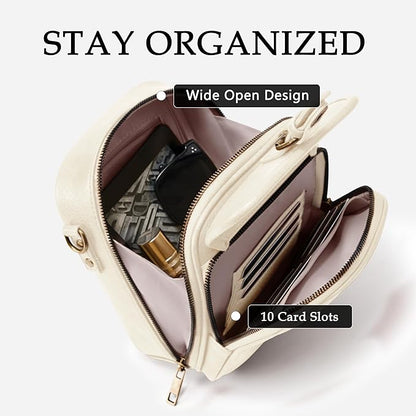 Small Messenger Bag Vegan Leather Crossbody Bag for Women Men, Vintage Cross Body Shoulder Purse with Card Slots