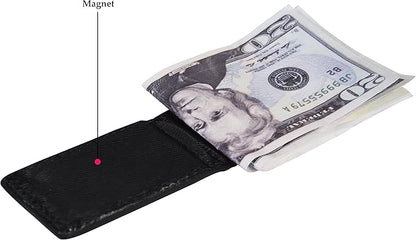 LB LEATHERBOSS Men's New Leather Strong Magnetic Money Clip