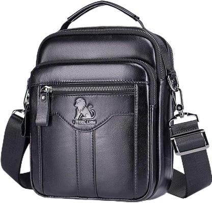 Premium Leather Men's Crossbody -Organized Storage & Durable,Stylish for Daily Carry