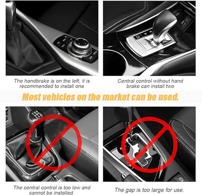2 Packs Car Seat Gap Filler Organizer, Multifunctional Seat Gap Storage Box with Cup Holder, Console Side Extra Pouchs with USB Car Charger, Auto Accessories for Cellphone Wallet Key