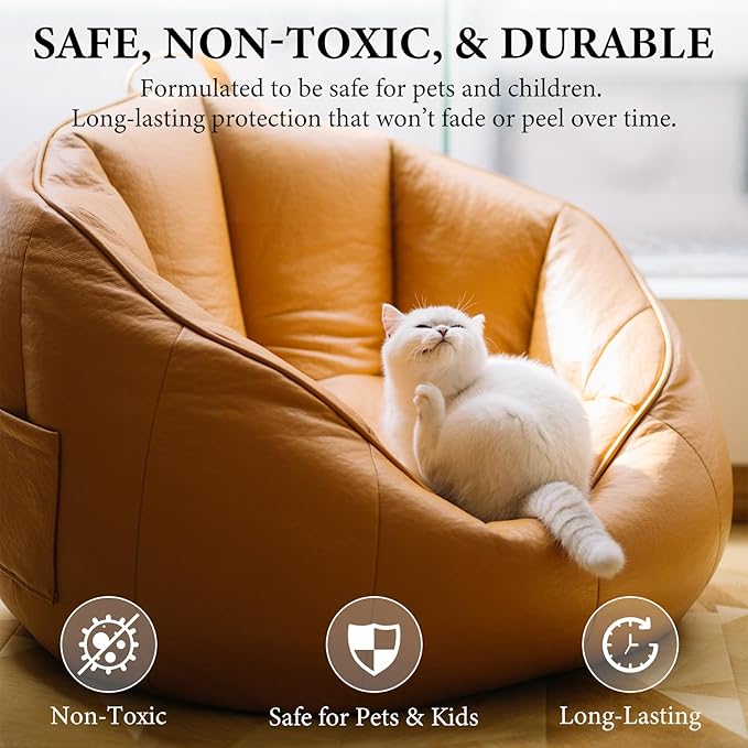Leather Recoloring Balm Leather Color Restorer Scratch Repair Leather Paint for Furniture Couches Car Seats Shoes Bags Leather Dye and Scratched Leather with Leather Conditioner - TAN