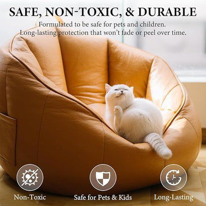 Leather Recoloring Balm Leather Color Restorer Scratch Repair Leather Paint for Furniture Couches Car Seats Shoes Bags Leather Dye and Scratched Leather with Leather Conditioner - Medium Brown