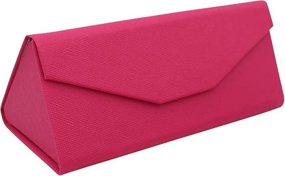 Real Sic Glasses Case for Men and Women - Magnetic Folding Hard Shell Sunglass Holder - Inspired by Solid Color