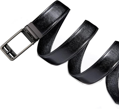 Dubulle Men's Ratchet Belt Gold/Black/Red/Green/Blue/White Automatic Buckle Business Casual Belt Gift - Adjustable Fit