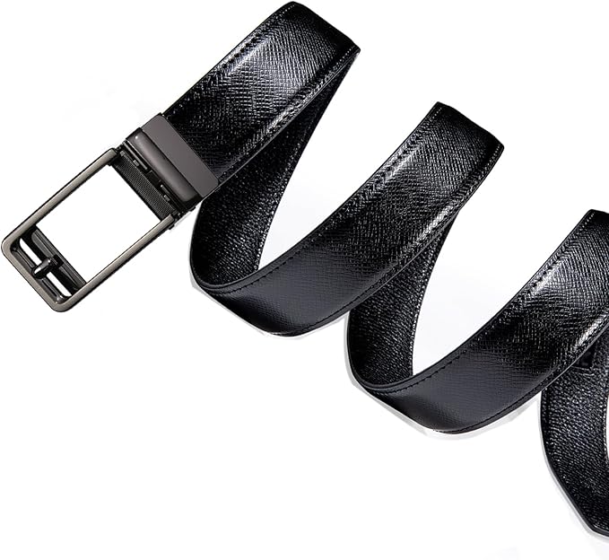 Dubulle Men's Ratchet Belt Gold/Black/Red/Green/Blue/White Automatic Buckle Business Casual Belt Gift - Adjustable Fit