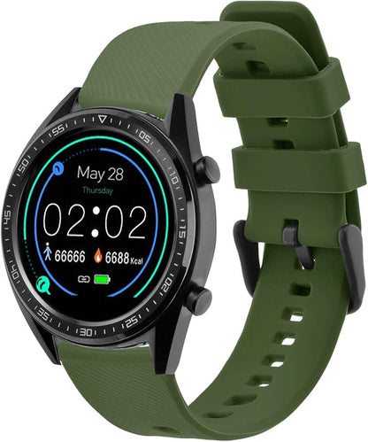BISONSTRAP Watch Strap 18mm 19mm 20mm 21mm 22mm, Quick Release Silicone Watch Bands for Men Women