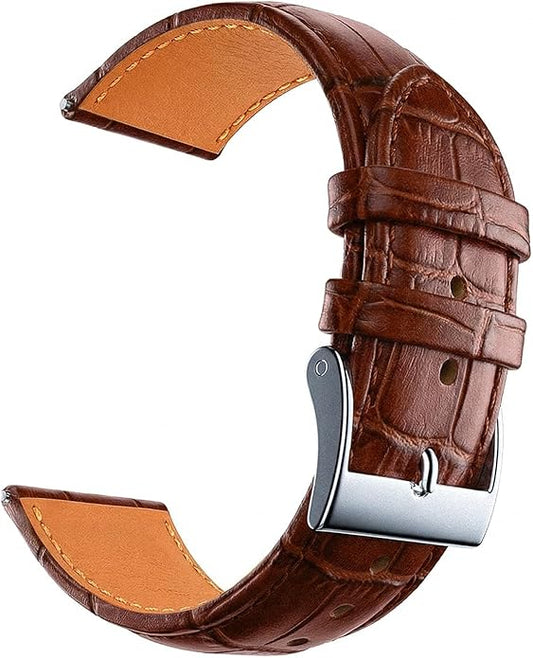 Quick Release Leather Watch Bands Genuine Watch Straps Replacement Watch Straps for Men and Women Top Grain Vintage Leather Watch Strap 16mm 18mm 20mm 22mm